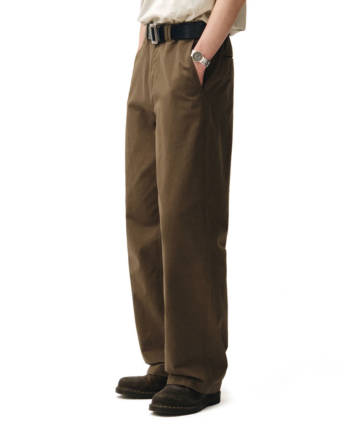 데케트(DECET) Officer Semi Wide Pants DCPT069Brown