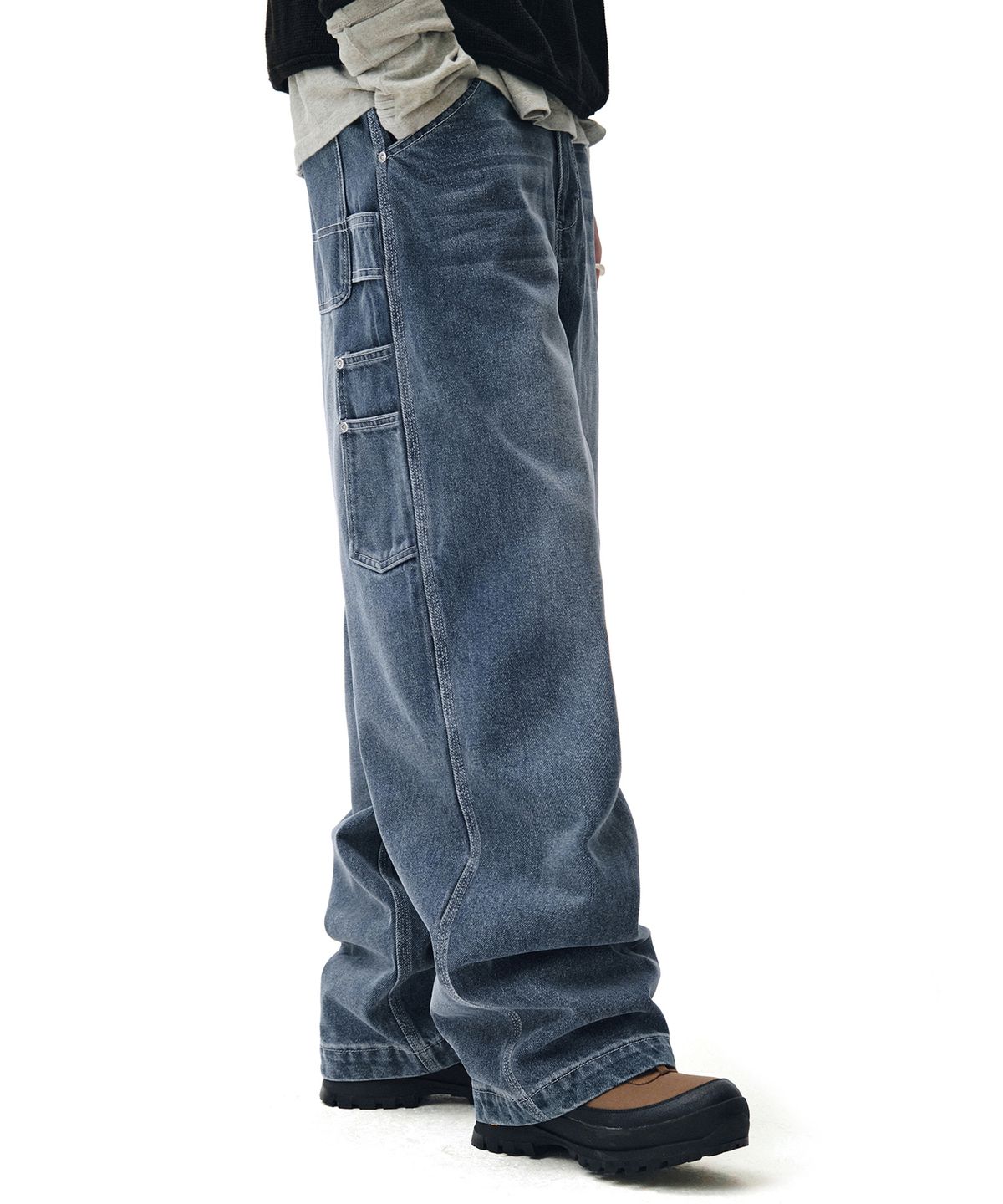 데케트(DECET) Painter Wide Pants DCPT070Blue