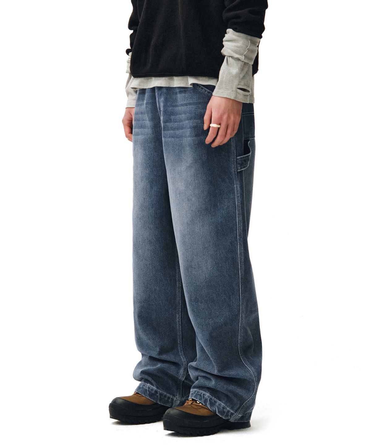 데케트(DECET) Painter Wide Pants DCPT070Blue