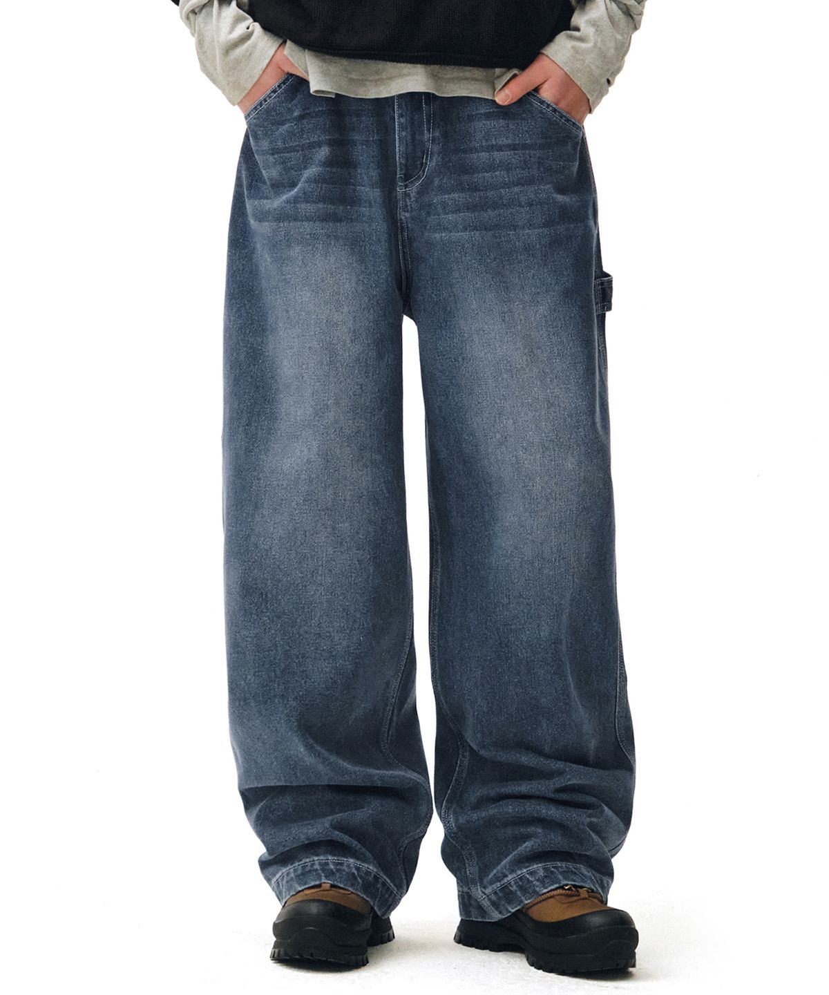 데케트(DECET) Painter Wide Pants DCPT070Blue