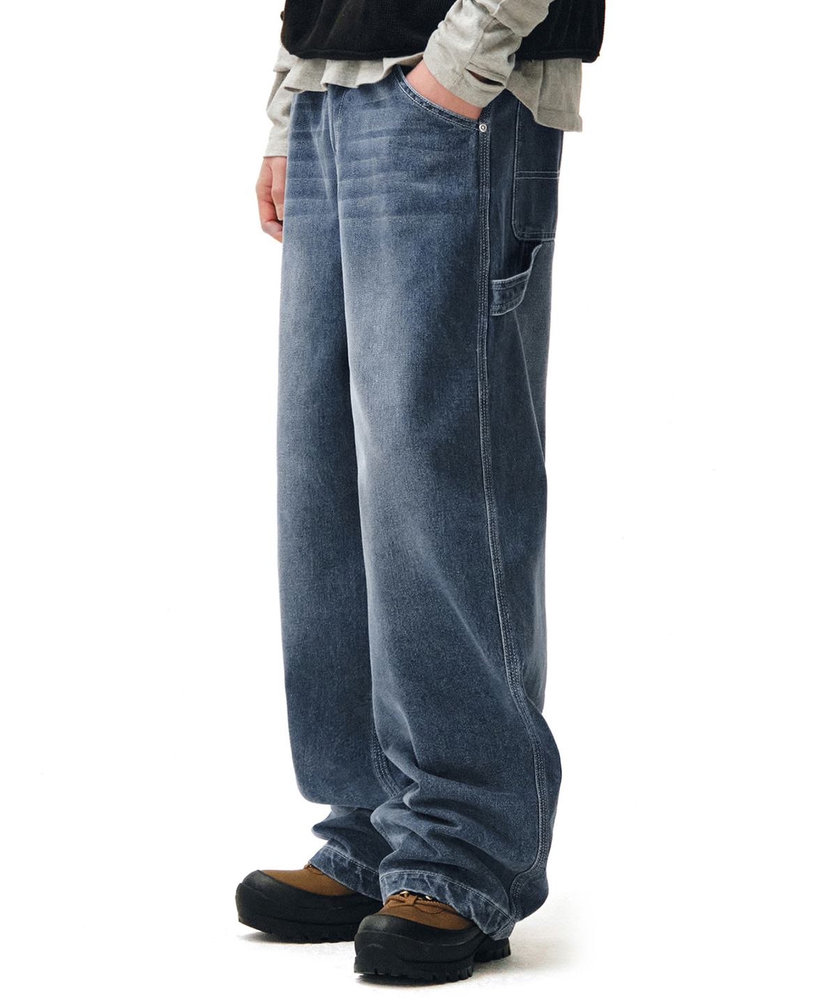 데케트(DECET) Painter Wide Pants DCPT070Blue