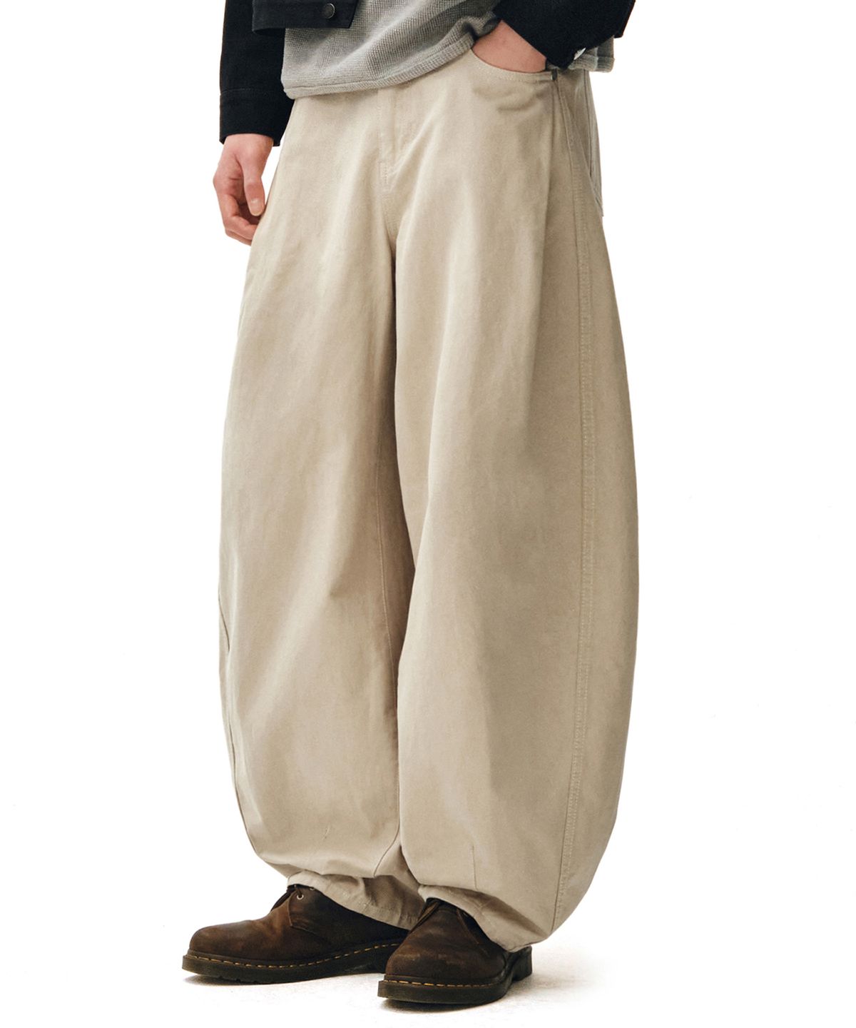 데케트(DECET) Barrel Wide Leg Pants DCPT071Beige