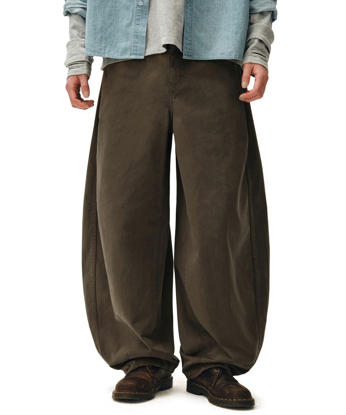 데케트(DECET) Barrel Wide Leg Pants DCPT071Brown