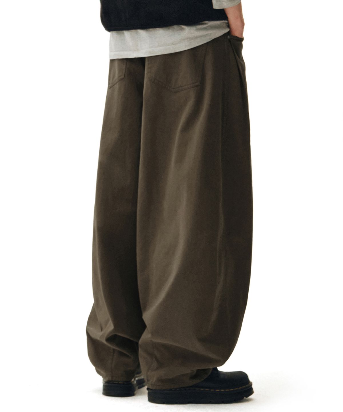 데케트(DECET) Barrel Wide Leg Pants DCPT071Brown