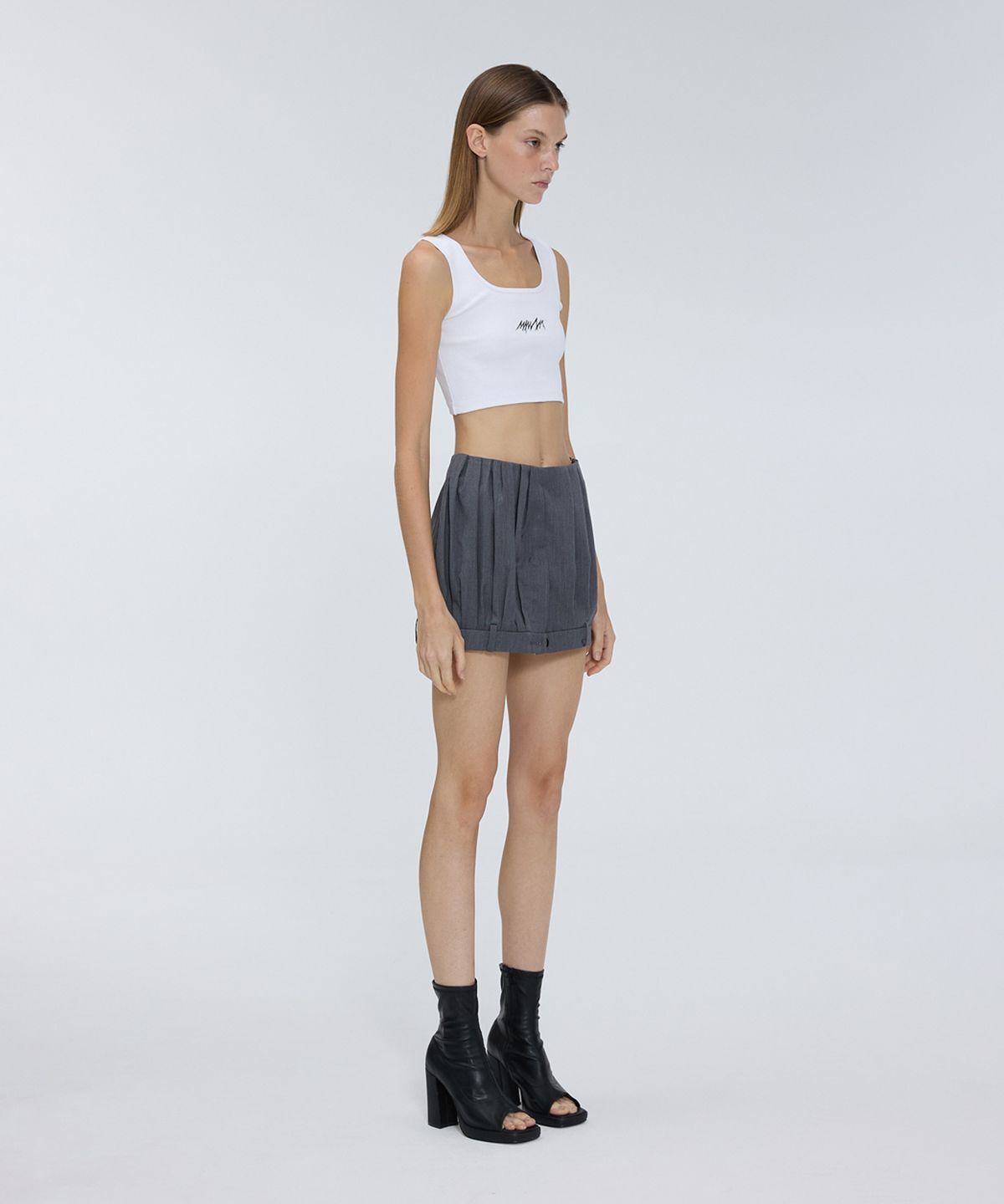 므아므(MMAM) Tuck mini skirt