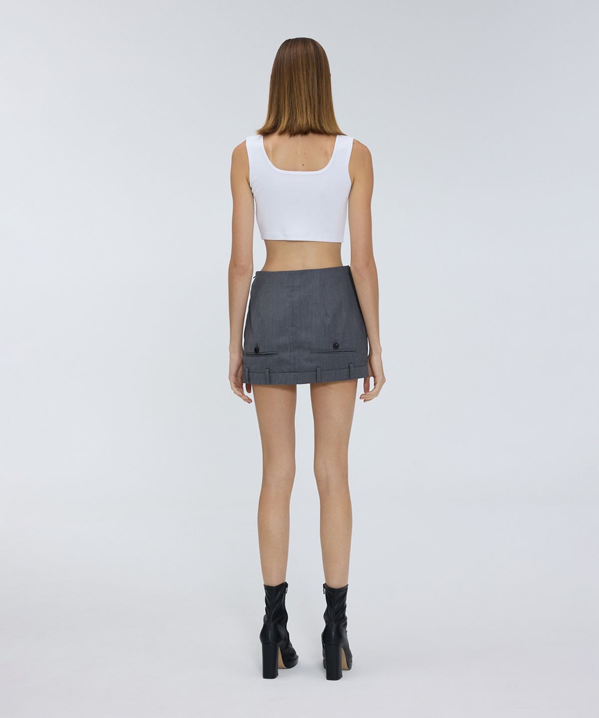 므아므(MMAM) Tuck mini skirt
