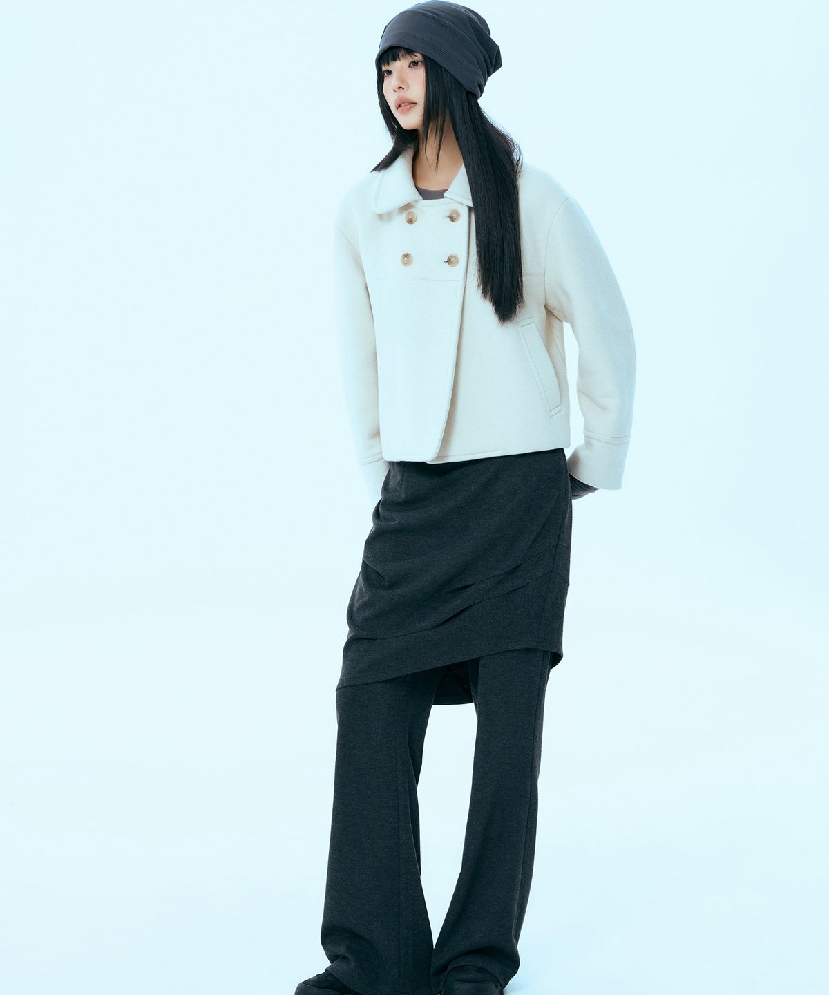 미쏘(MIXXO) 스커트 레이어드 팬츠_MIWTCG326C