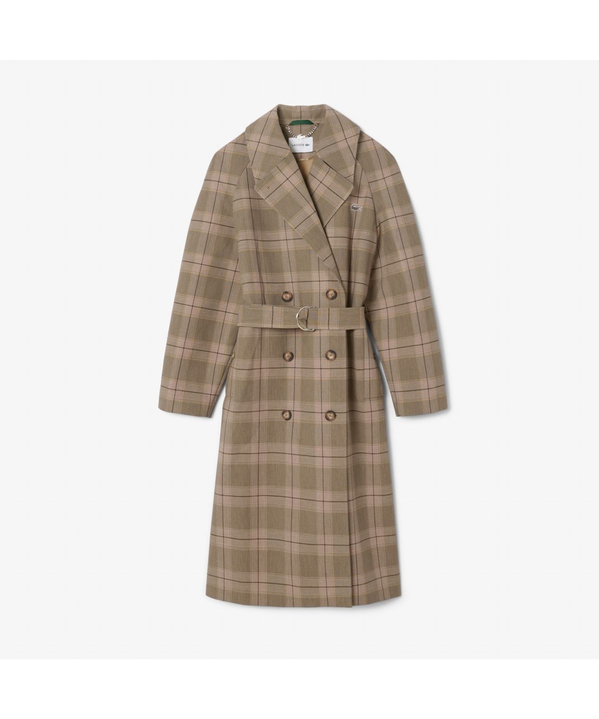 라코스테(LACOSTE) 여성 릴랙스핏 체크 트렌치코트 BF8410-55N AIM