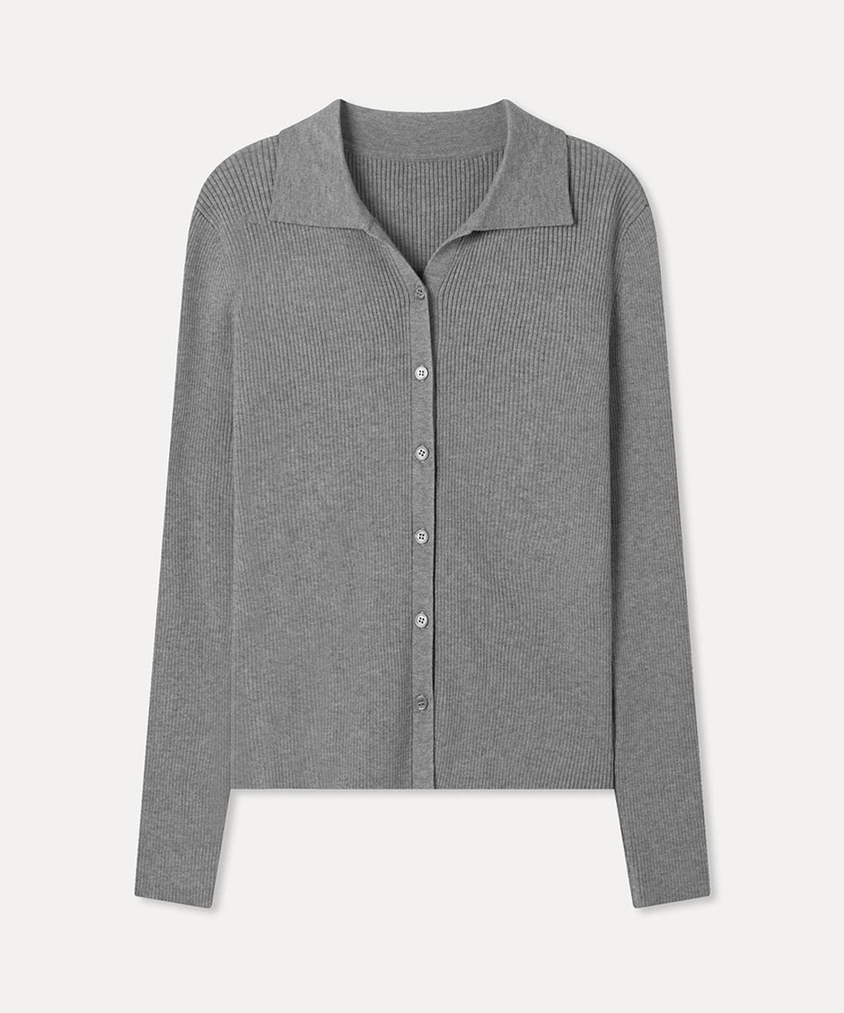 미쏘(MIXXO) 카라넥 골지 가디건_MIWCKG91QT
