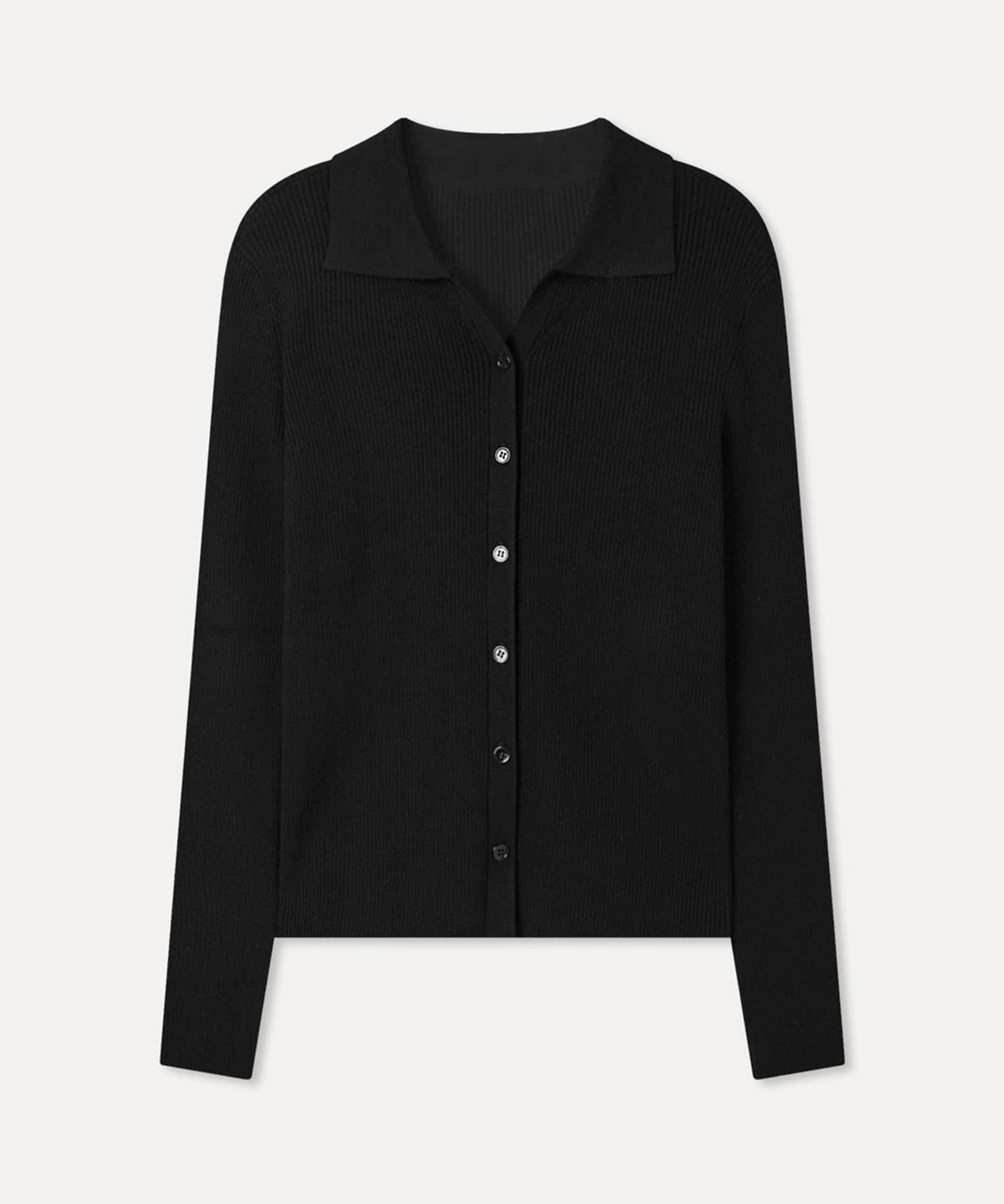 미쏘(MIXXO) 카라넥 골지 가디건_MIWCKG91QT