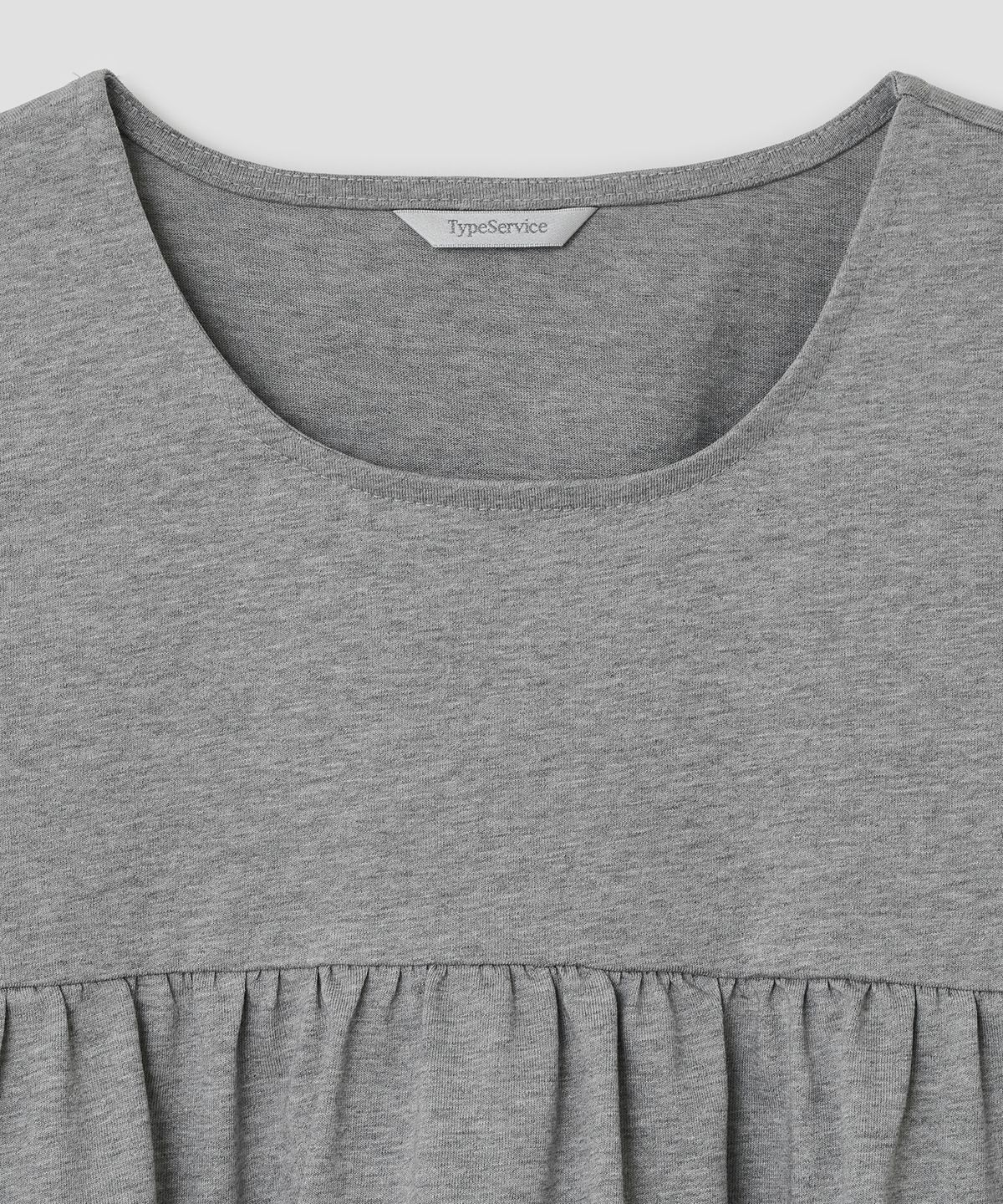 타입서비스(TYPESERVICE) Gathered Shirring Top [Gray]