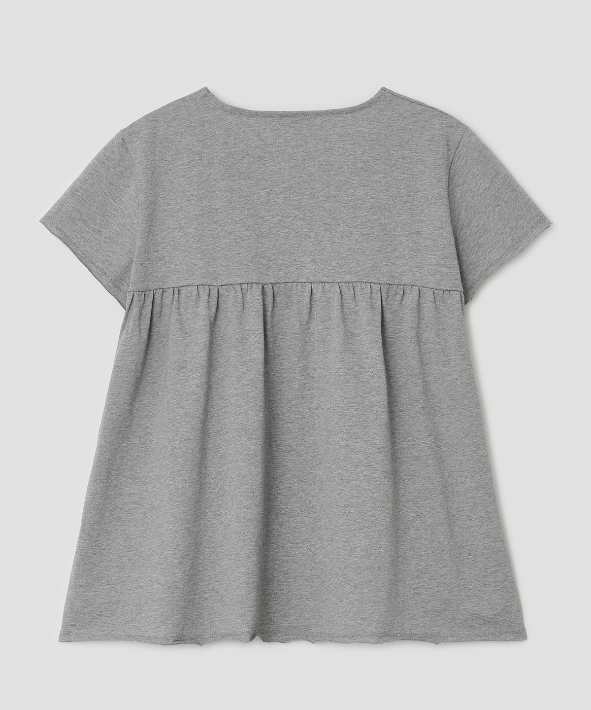 타입서비스(TYPESERVICE) Gathered Shirring Top [Gray]