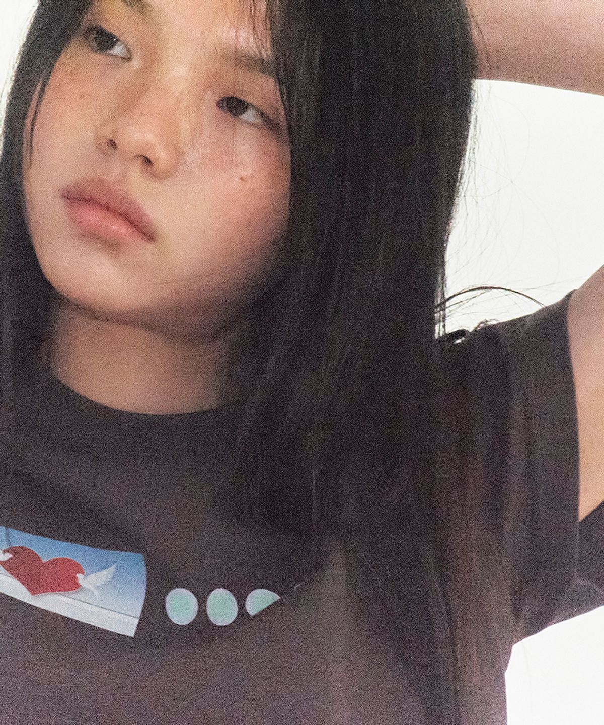 영마일웨어(0MILEWEAR) 러브 도브 티셔츠 (charcoal)