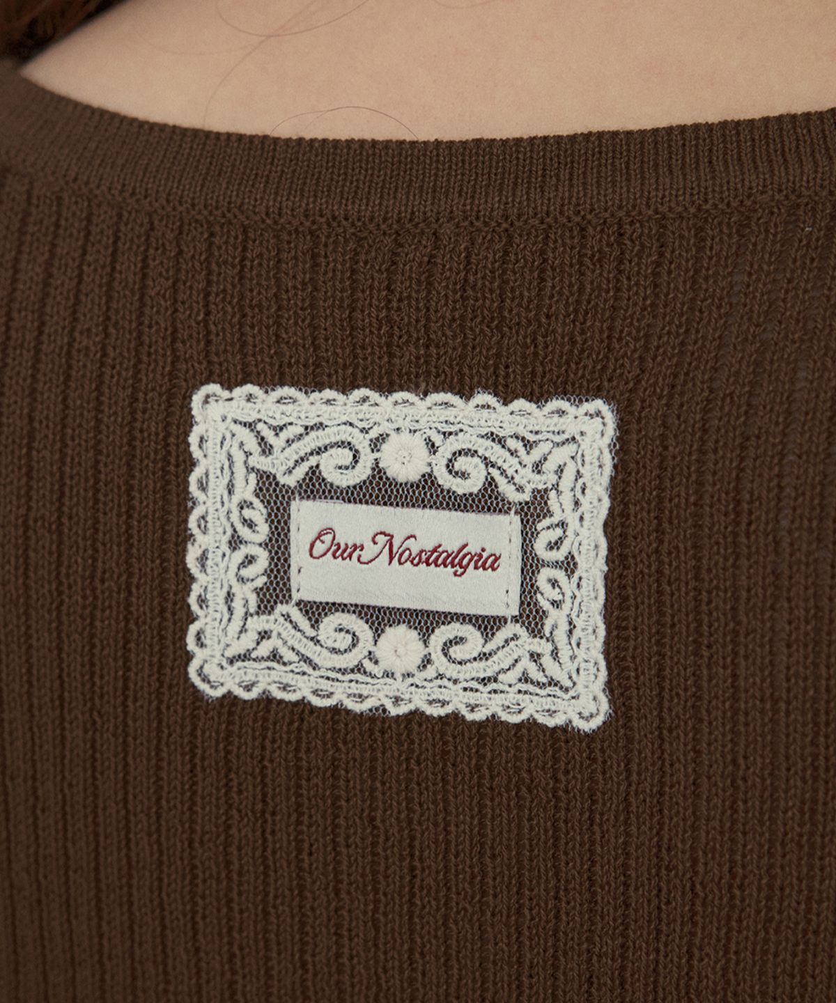 아우어노스텔지아(OURNOSTALGIA) Lush basic knit setup cardigan_Brown(OC25-KN09)