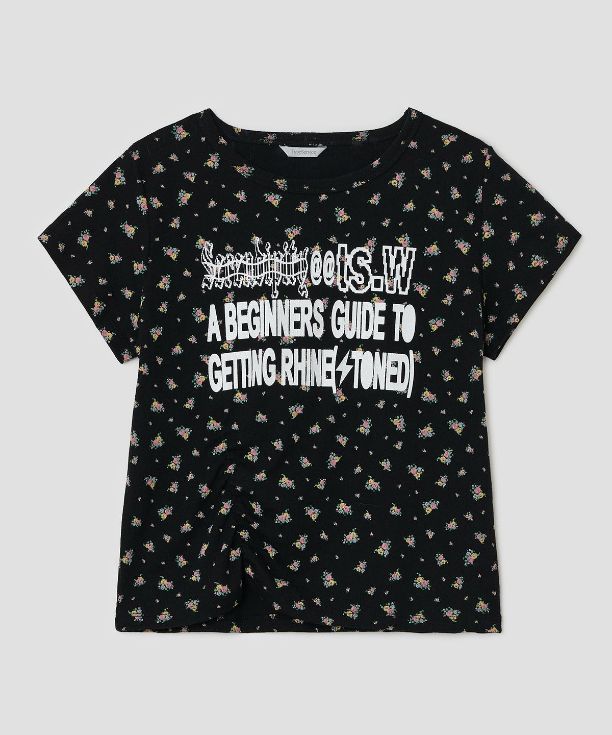 타입서비스(TYPESERVICE) Cinched Silhouette Top [Black]