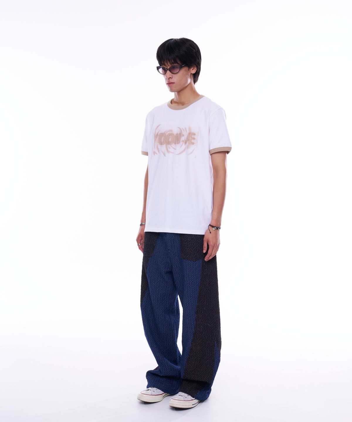 윤 애(YOON AE) Yoon:AE Logo Ringer T-Shirt (Beige)