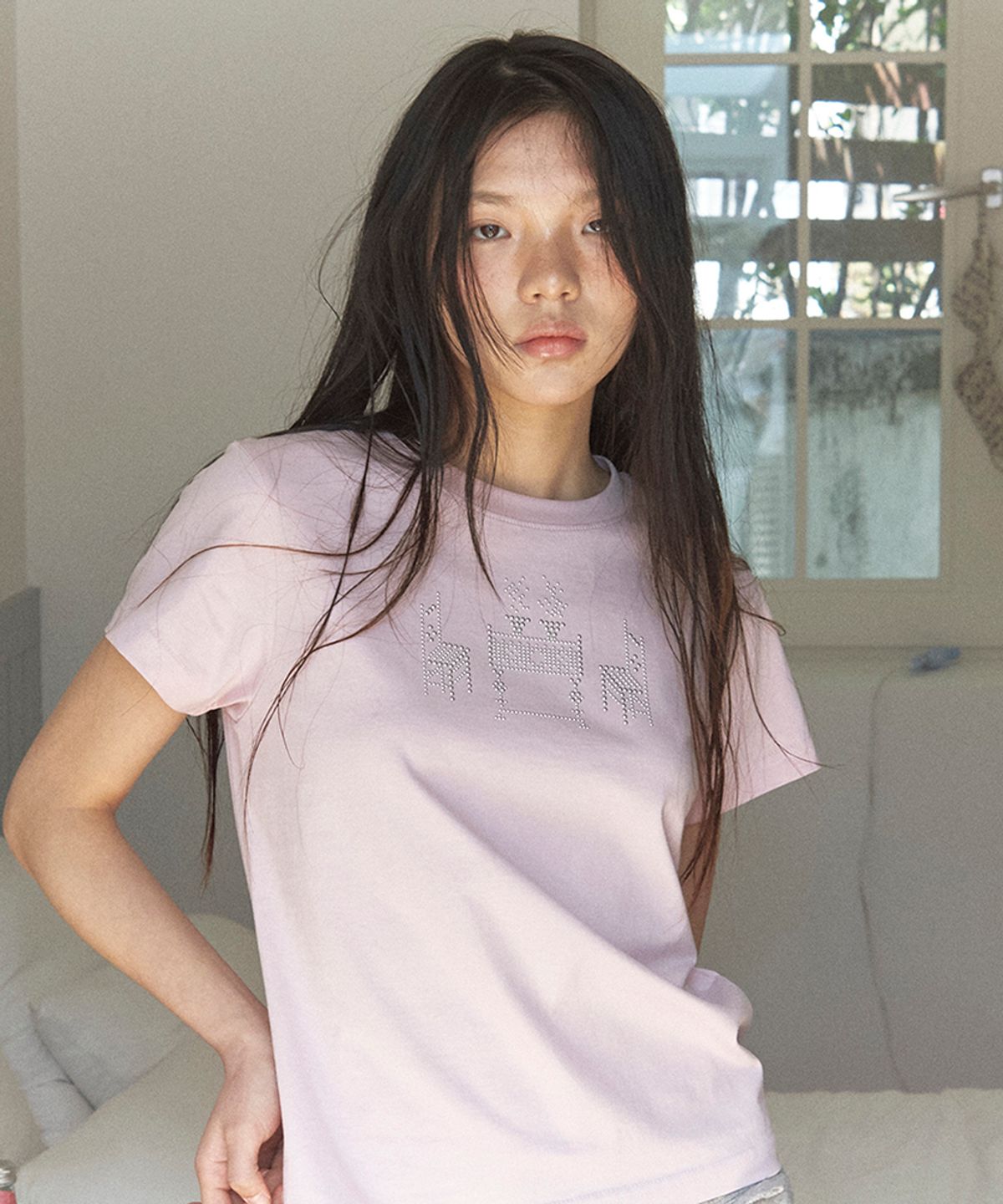 영마일웨어(0MILEWEAR) 디너 테이블 티셔츠 (pink)