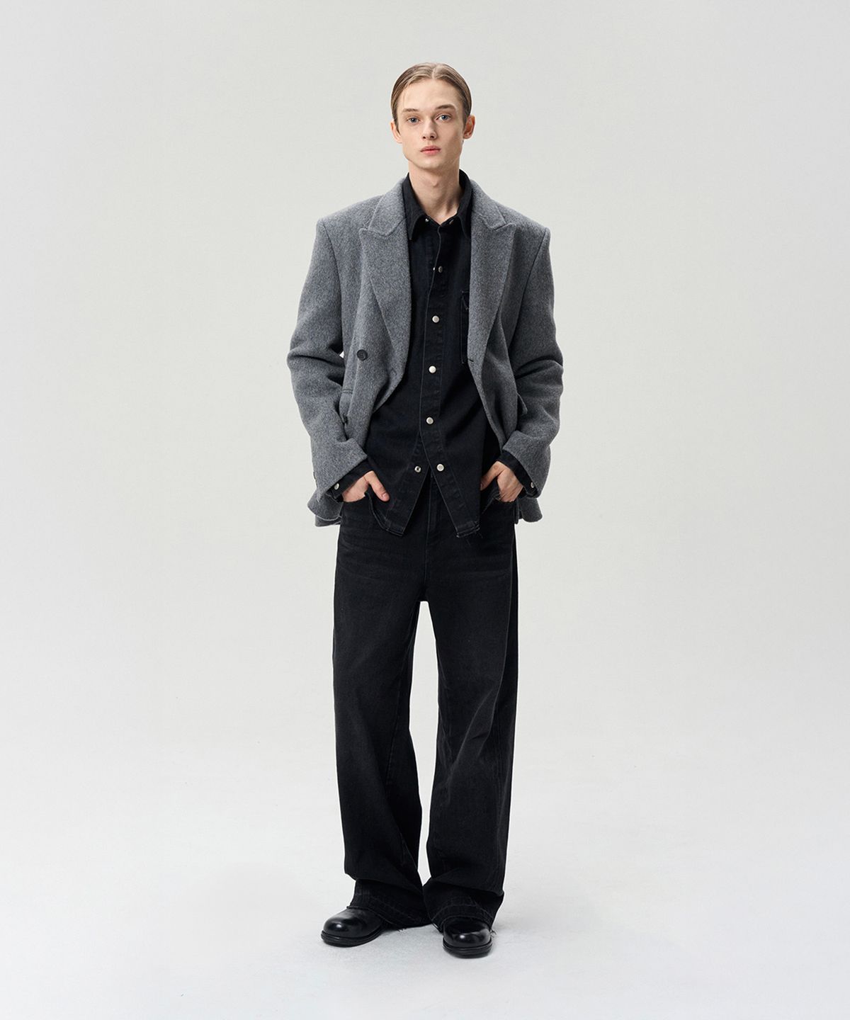 리이 맨(RERHEE MEN) DOUBLE BREASTED WOOL JACKET