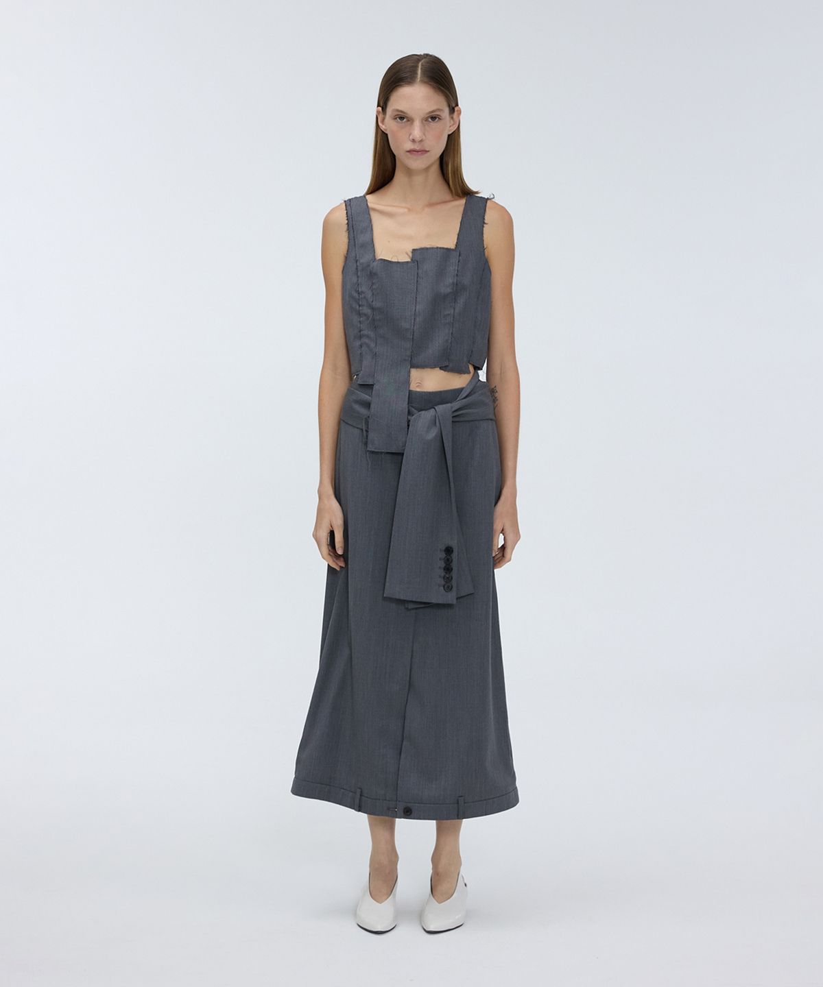 므아므(MMAM) Patchwork sleeveless top
