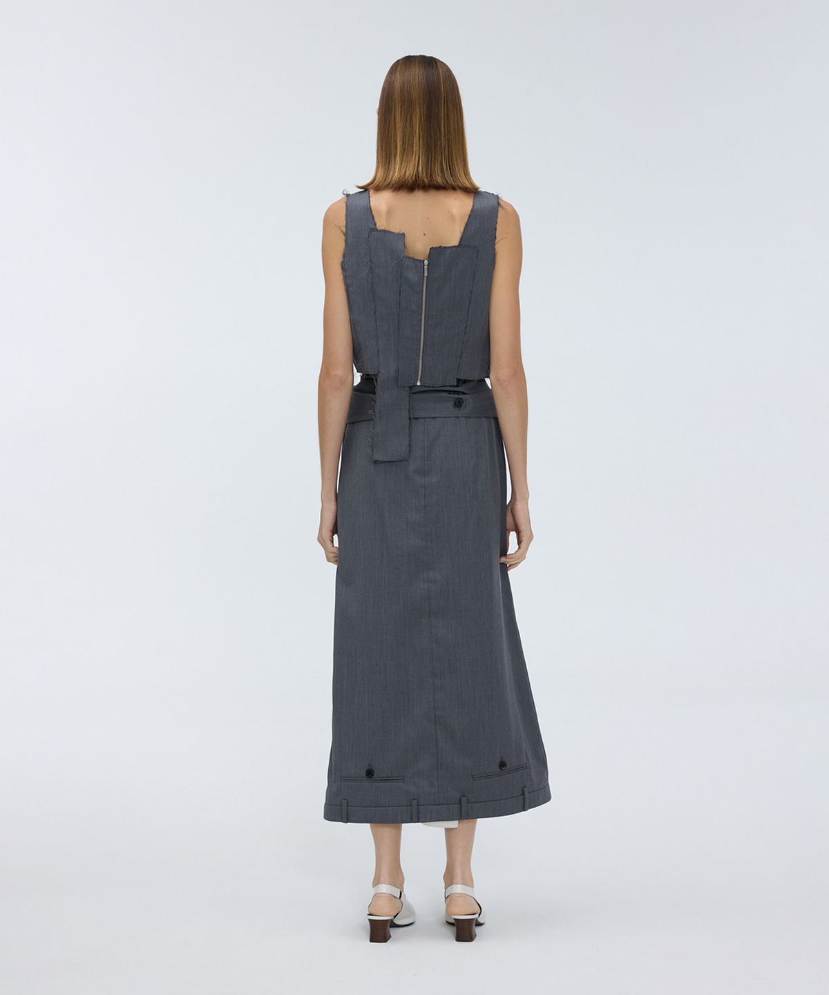 므아므(MMAM) Patchwork sleeveless top