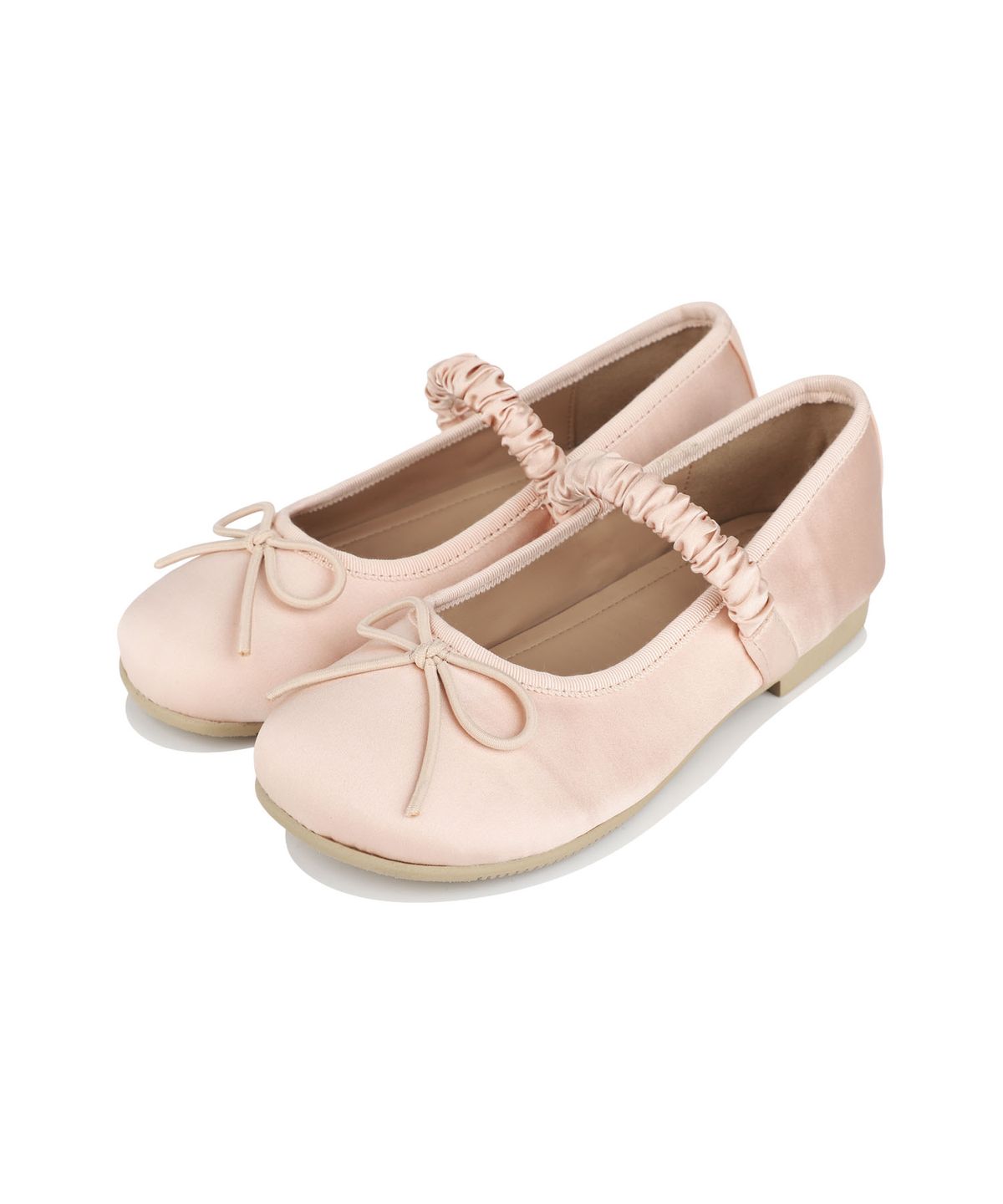마리떼 키즈(MARITHÉ KIDS) KIDS W SCRUNCHIE ROUND TOE FLATS light pink