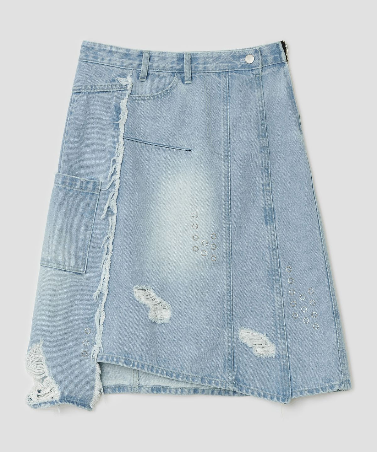 타입서비스(TYPESERVICE) Spiked Dot Denim Skirt [Blue]