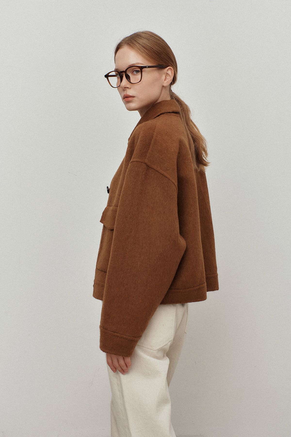 르몽생미셸(LE MONT ST MICHEL) MATHILDA - WOOL JACKET_Brown