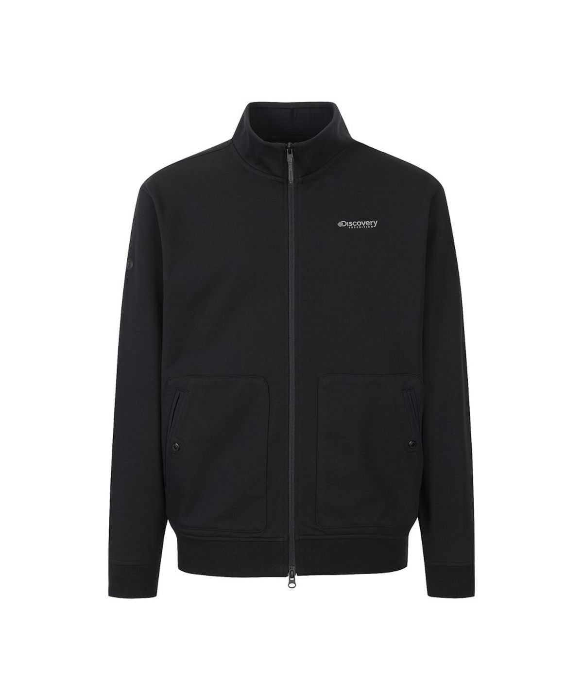 디스커버리 익스페디션(DISCOVERY EXPEDITION) 남성 에센셜 니트 트레이닝 하이넥 자켓 (BLACK)