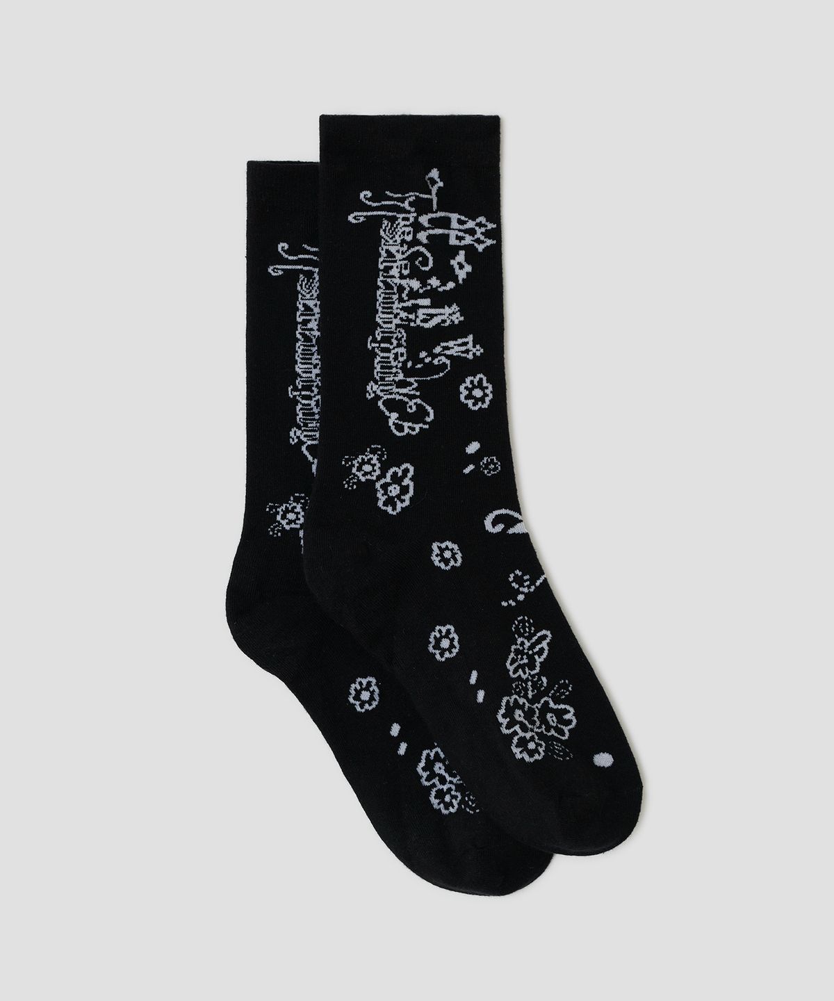 타입서비스(TYPESERVICE) Graphic Crew Socks [Black]
