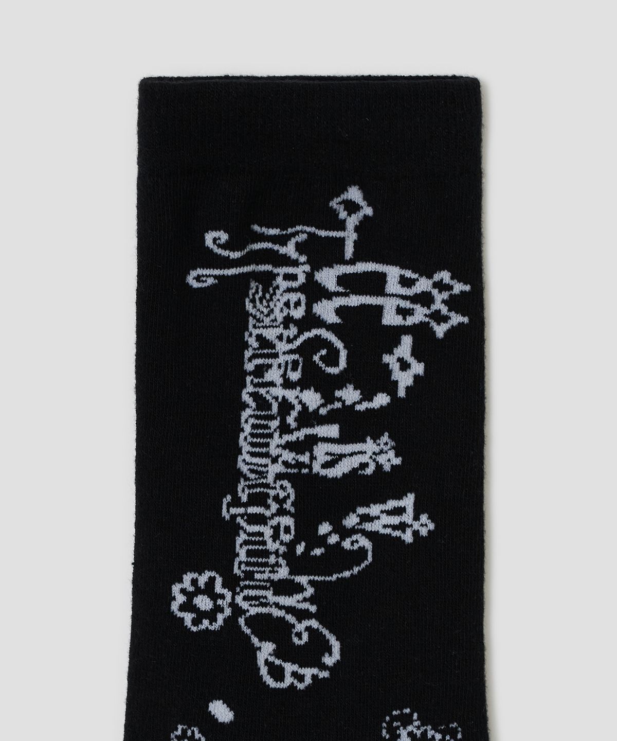 타입서비스(TYPESERVICE) Graphic Crew Socks [Black]