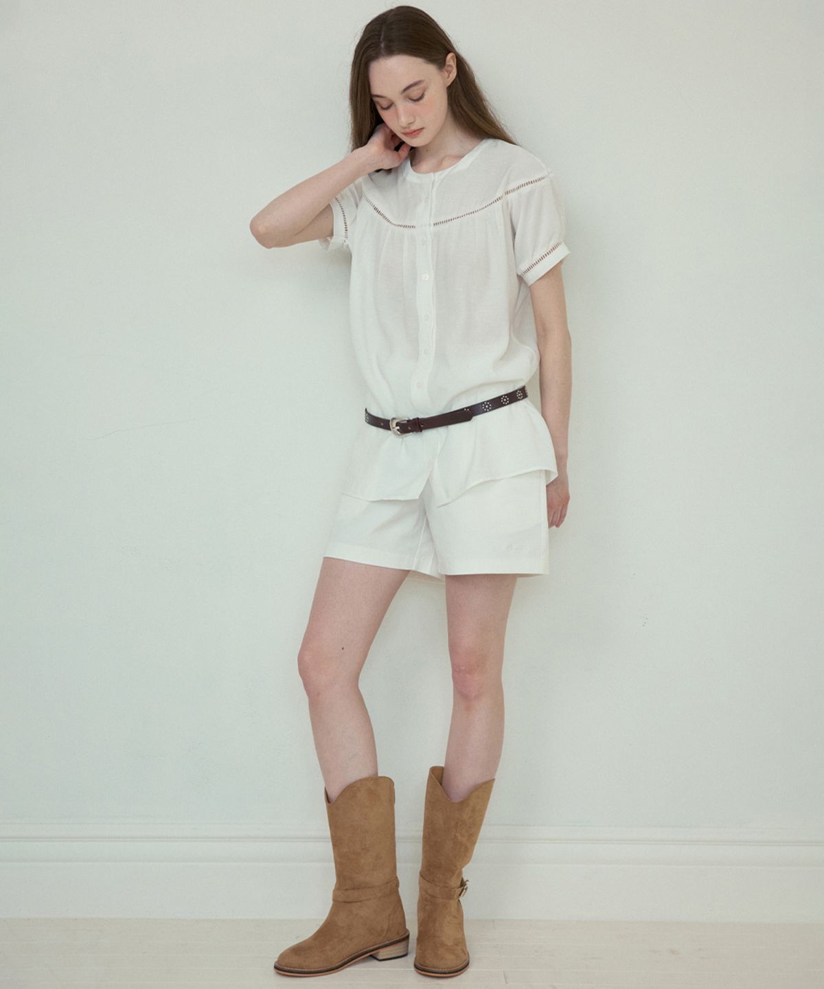 아우어노스텔지아(OURNOSTALGIA) boho lace blouse_Ivory(O25-BL03)