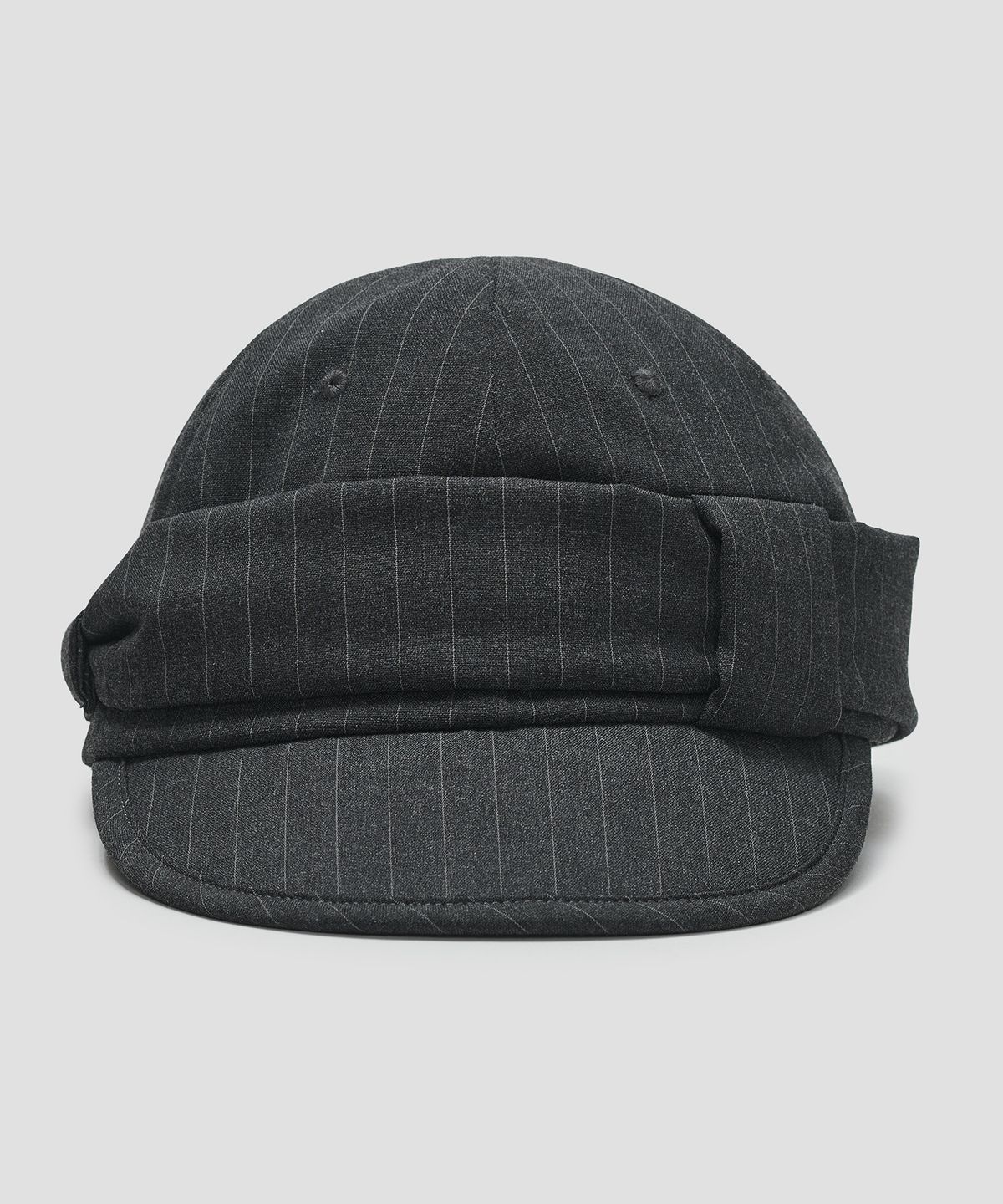 타입서비스(TYPESERVICE) Striped Belted Cap [Charcoal]