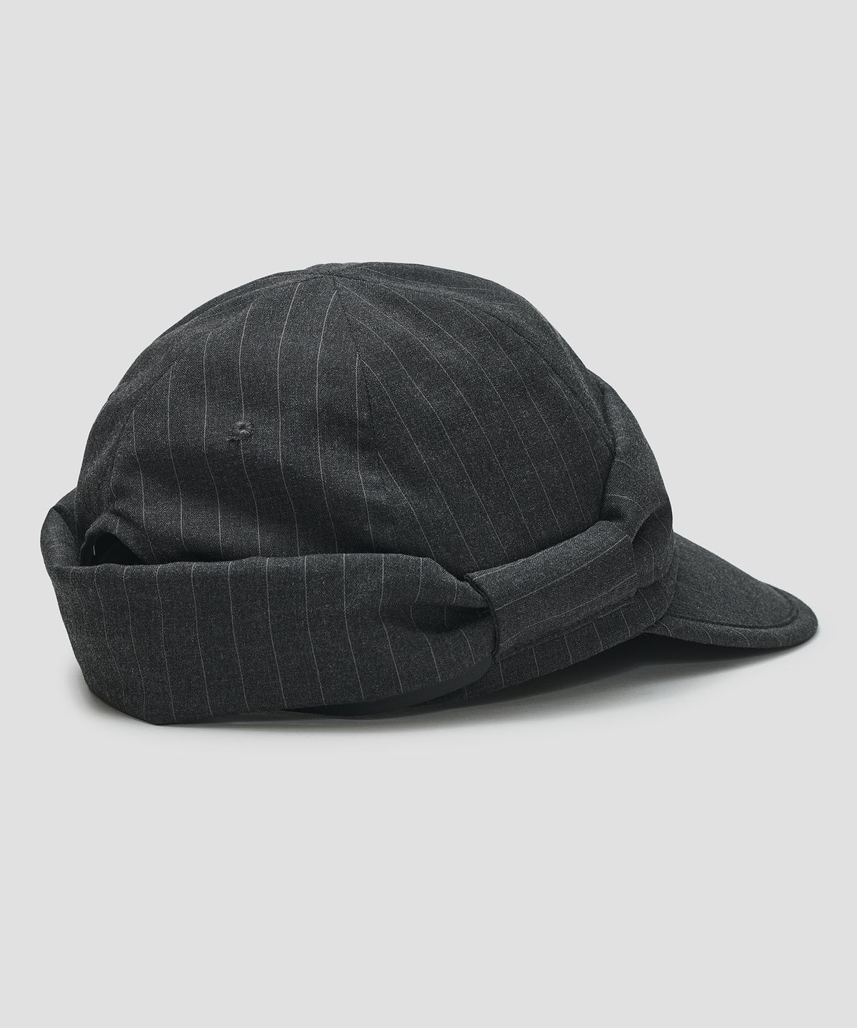 타입서비스(TYPESERVICE) Striped Belted Cap [Charcoal]