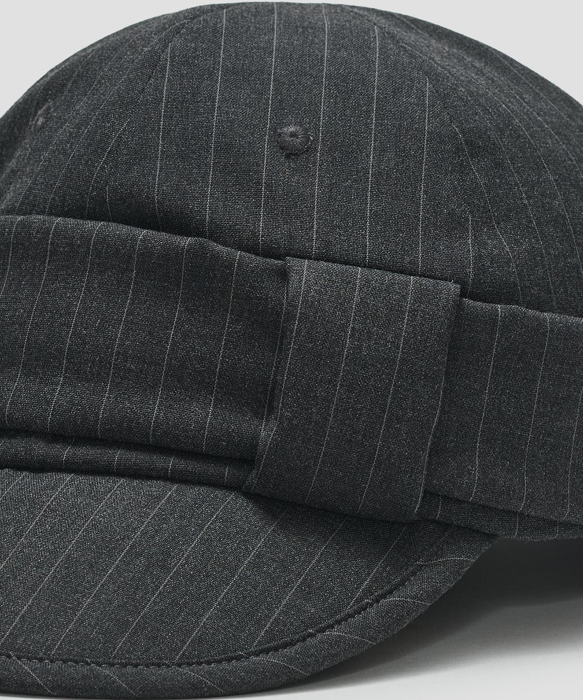 타입서비스(TYPESERVICE) Striped Belted Cap [Charcoal]