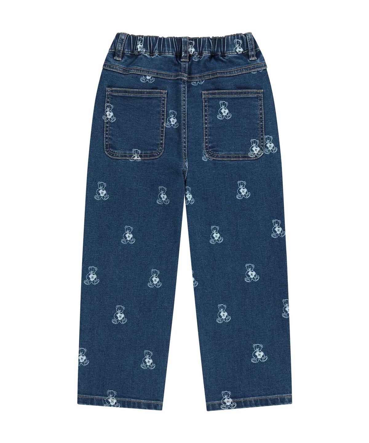 마리떼 키즈(MARITHÉ KIDS) KIDS BEAR PRINTED DENIM PANTS dark blue
