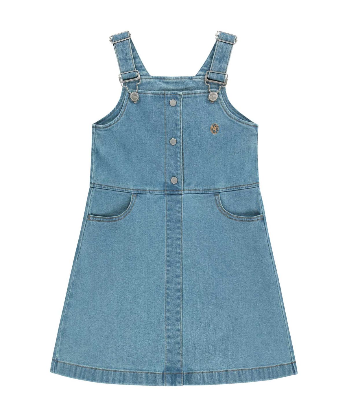 마리떼 키즈(MARITHÉ KIDS) KIDS W A-LINE DENIM OVERALL SKIRT blue