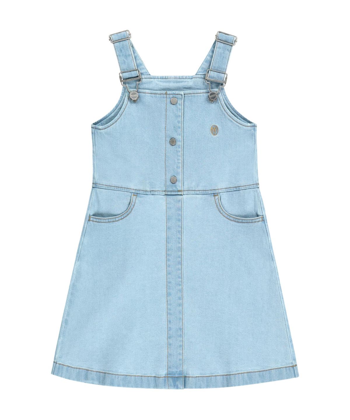 마리떼 키즈(MARITHÉ KIDS) KIDS W A-LINE DENIM OVERALL SKIRT light blue