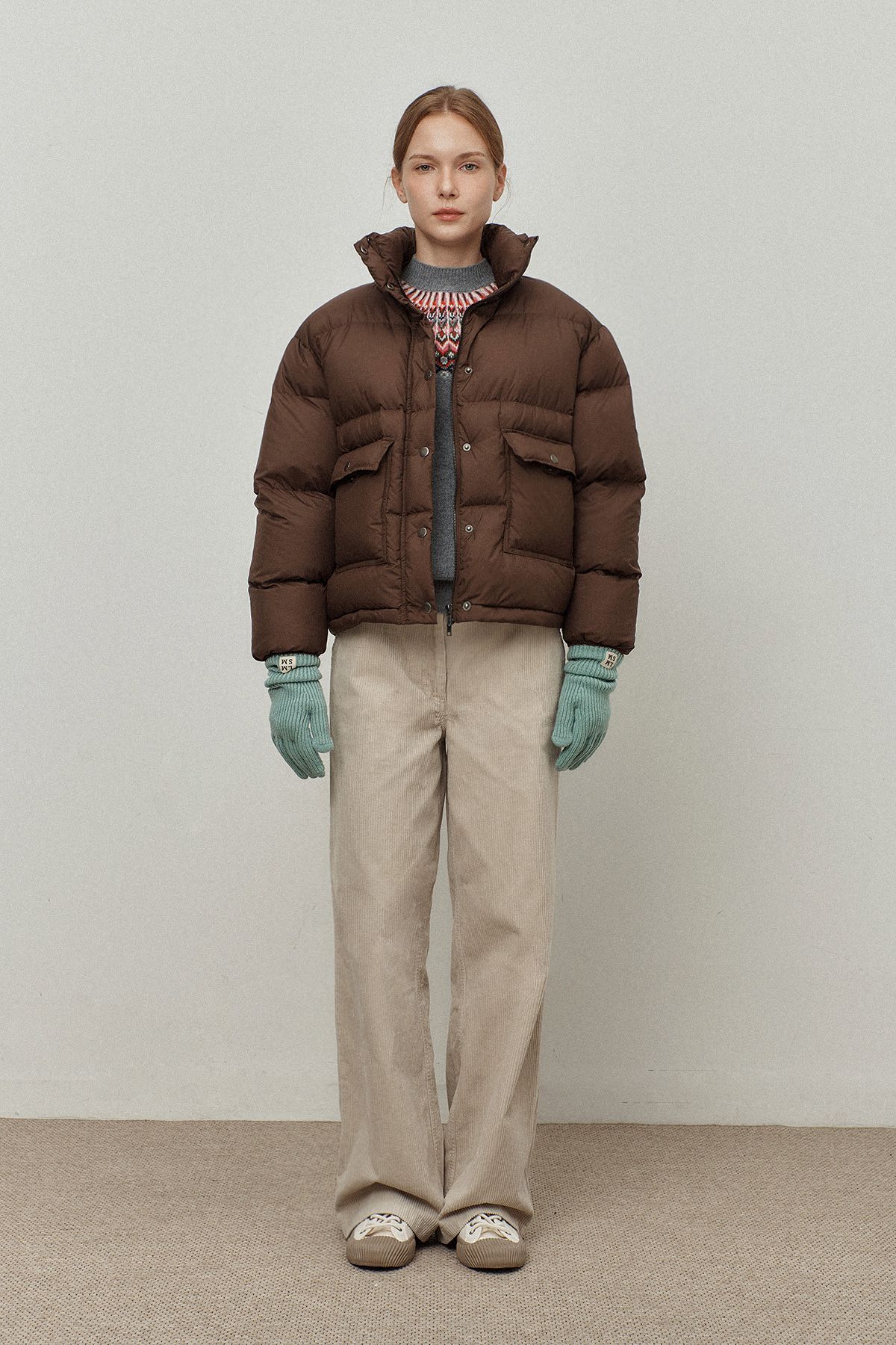 르몽생미셸(LE MONT ST MICHEL) PECLER - CORDUROY PANTS_Light grey