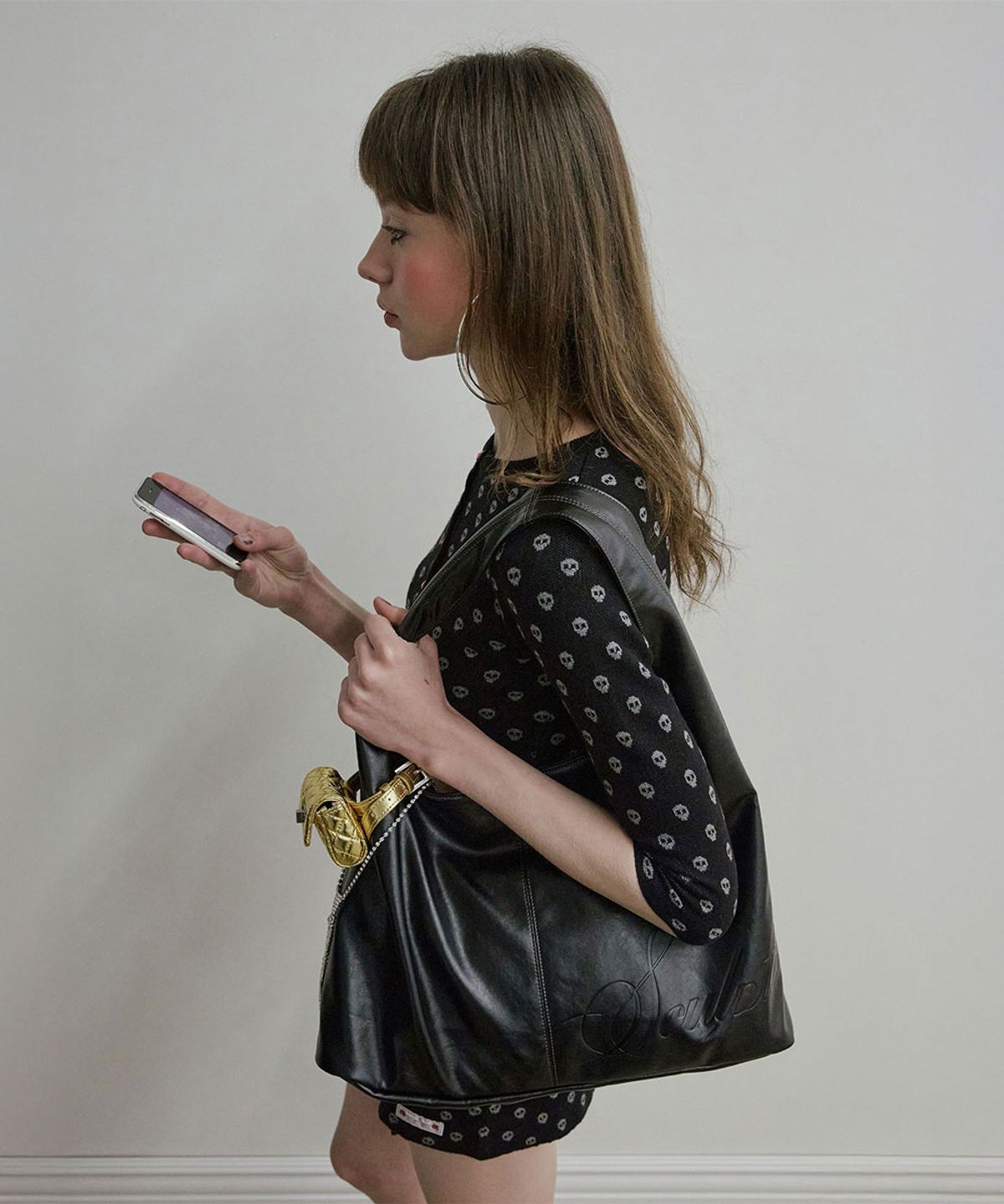 스컬프터(SCULPTOR) Everyday Hobo Bag Black