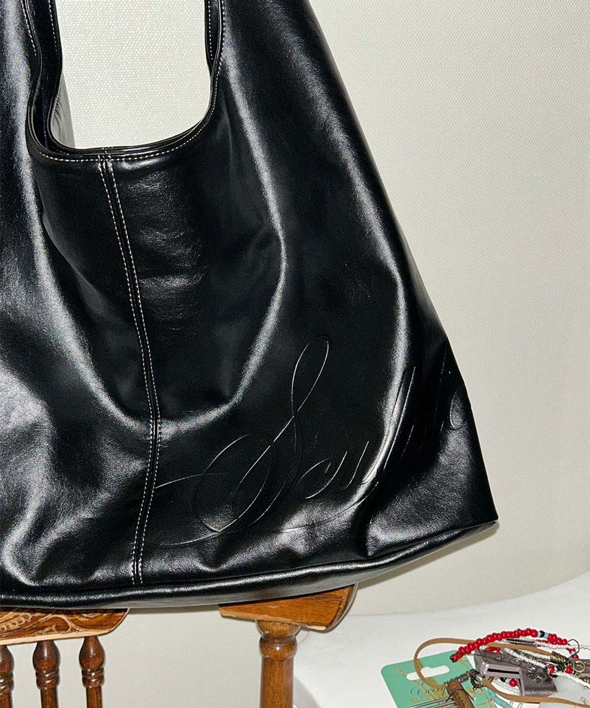 스컬프터(SCULPTOR) Everyday Hobo Bag Black