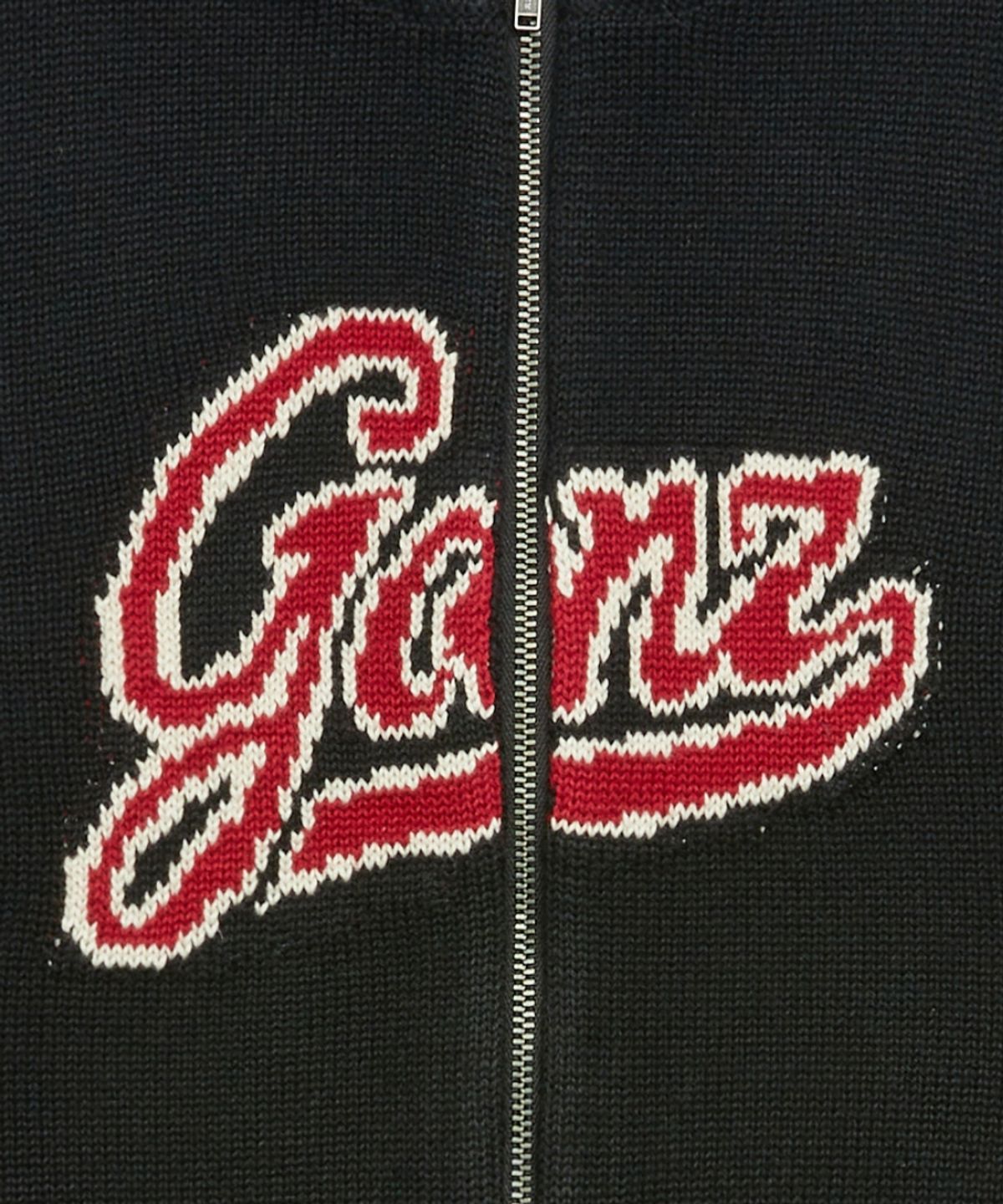 마크곤잘레스(MARK GONZALES) 우먼즈 GONZ 집업 니트 - BLACK