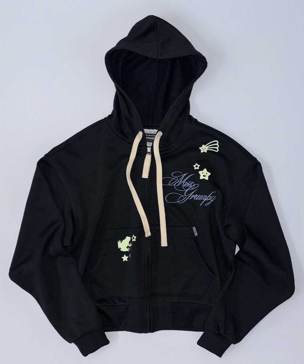 스컬프터(SCULPTOR) Glow In The Dark Zip-Up Hoodie Black