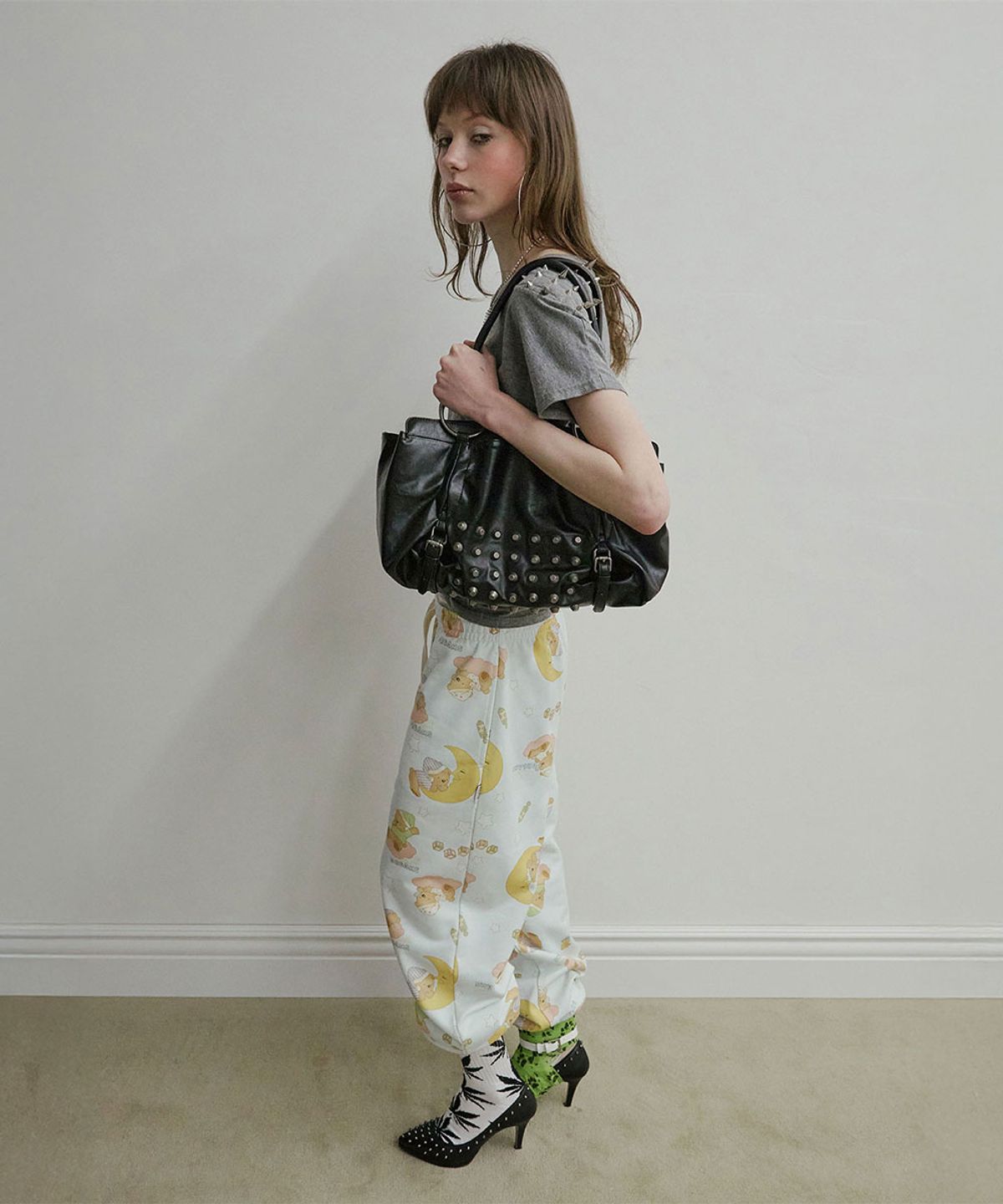 스컬프터(SCULPTOR) Metal Stud Tote Bag Black