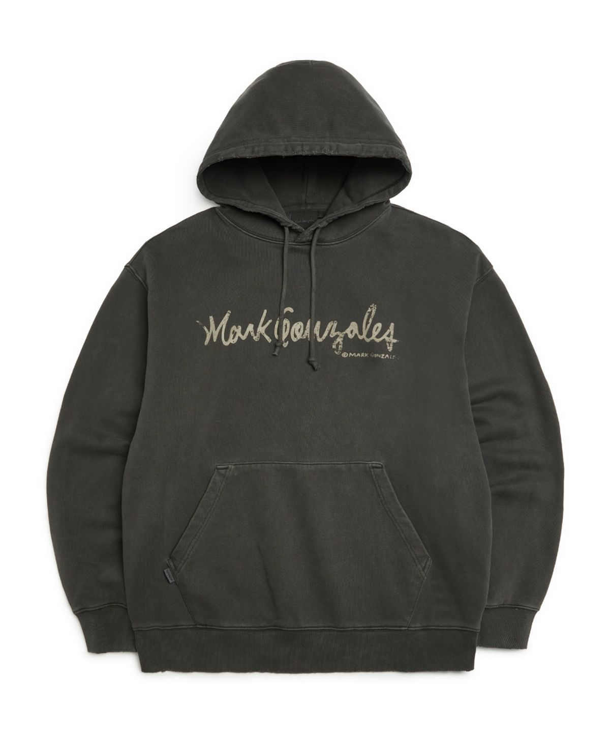 마크곤잘레스(MARK GONZALES) 디스트로이드 피그먼트 스웨트 후디 - BLACK