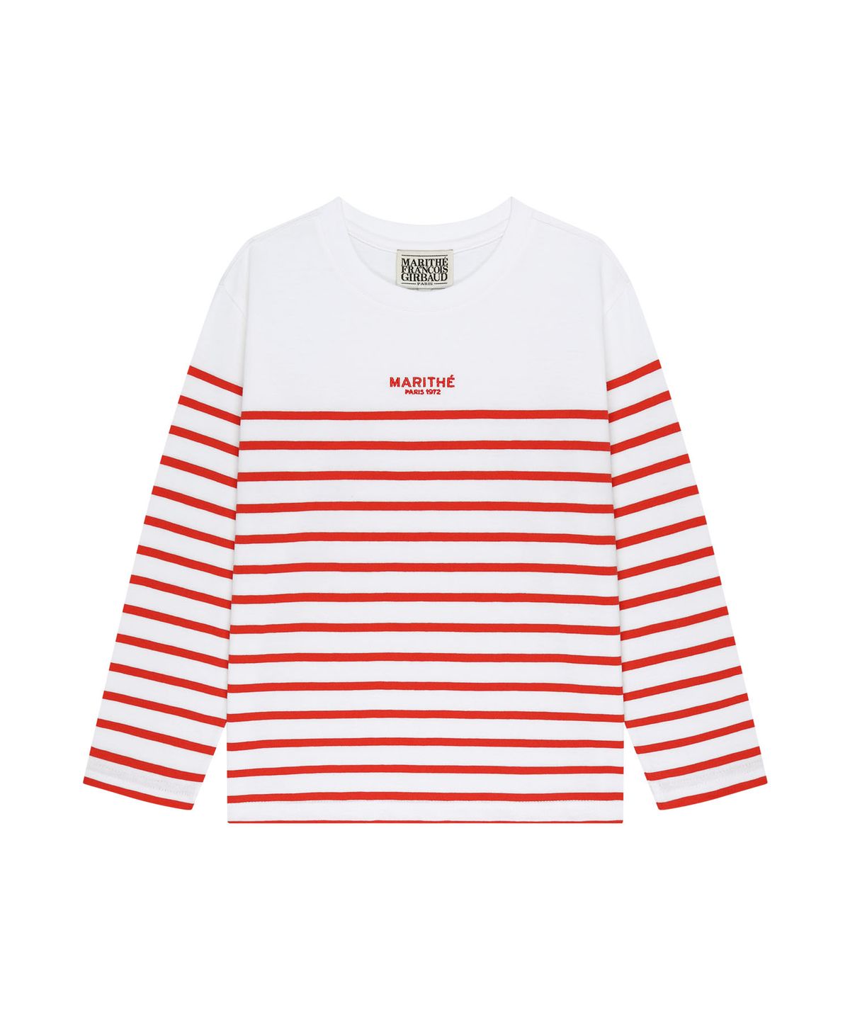 마리떼 키즈(MARITHÉ KIDS) KIDS BORDER STRIPE LONG SLEEVE TEE red