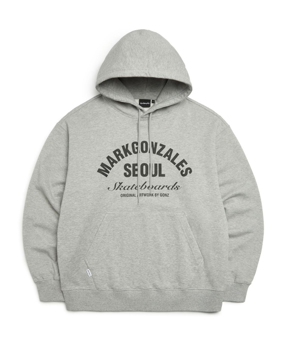 마크곤잘레스(MARK GONZALES) 서울 어드레스 레터링 스웨트 후디 - M/GREY
