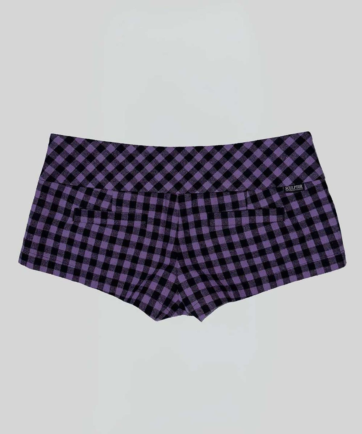 스컬프터(SCULPTOR) New Emo Gingham Micro Shorts Purple