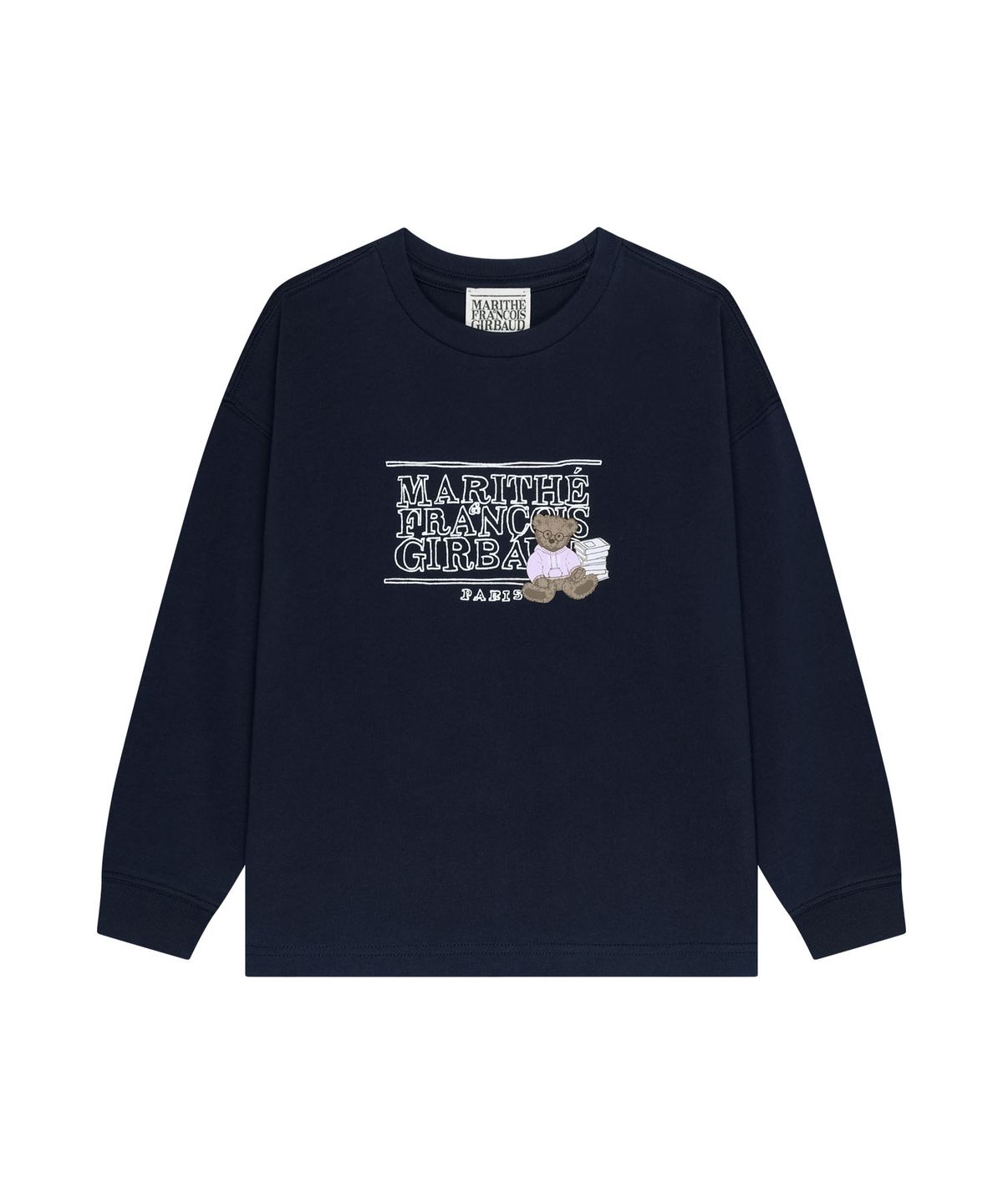 마리떼 키즈(MARITHÉ KIDS) KIDS DOODLE CLASSIC LOGO LONG SLEEVE TEE navy
