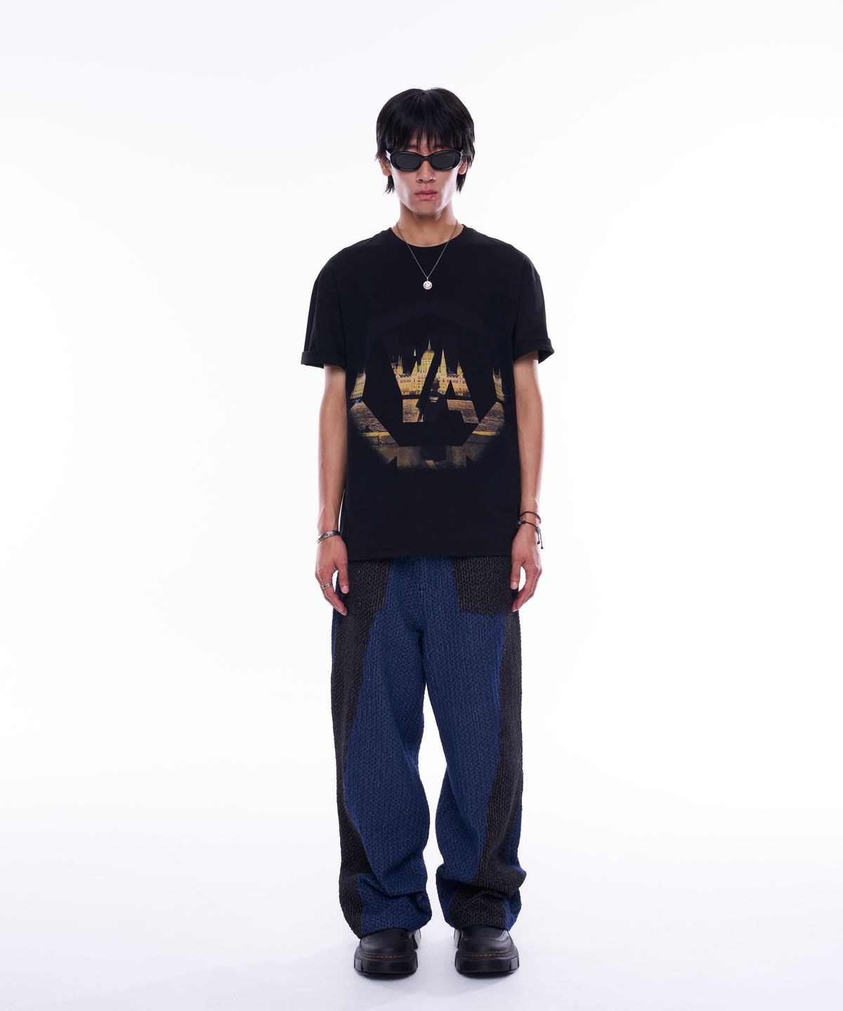 윤 애(YOON AE) Mezzotint Scenery T-Shirt (Black)