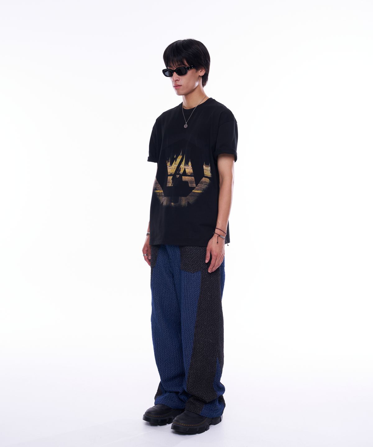 윤 애(YOON AE) Mezzotint Scenery T-Shirt (Black)